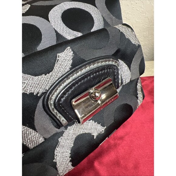 Coach(2010) Kristin Signature C Embroidered Op Art Shoulder Crossbody Bag - Picture 7 of 13